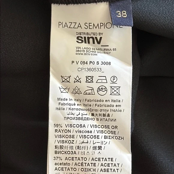 B6 Piazza Sempione Women’s 2/38 Black Long Sleeve Dress - Picture 6 of 7